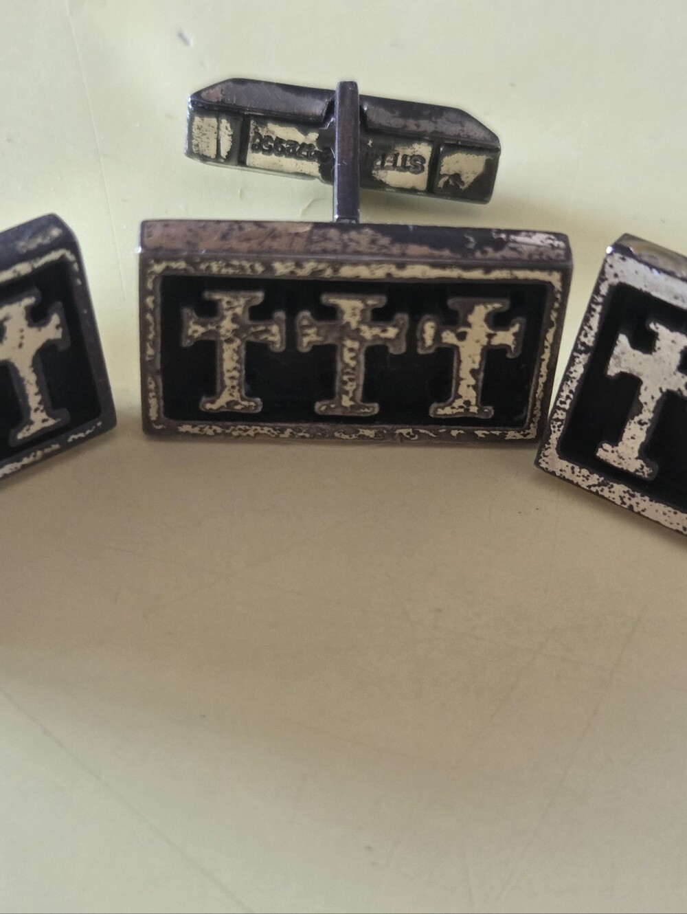 Fenwick & Sailors Cortez Three Crosses First Cattle Brand Cufflinks .925 silver